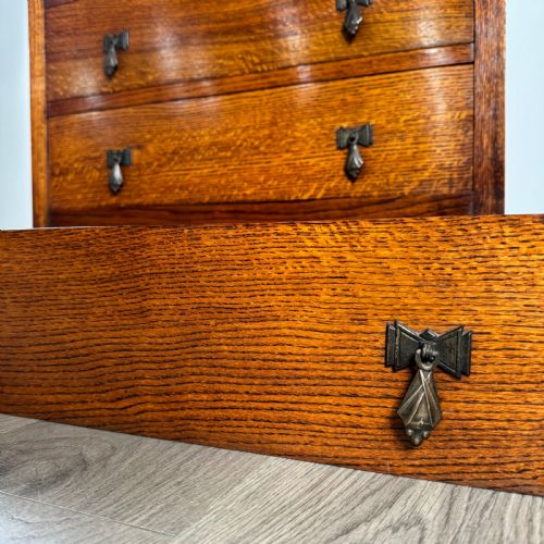 ANTIQUE 20TH CENTURY CHEST OF DRAWERS IN OAK - ADDITIONAL PHOTO 10
