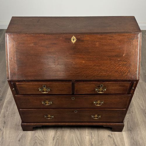 ANTIQUE 18TH CENTURY FINE QUALITY OAK BUREAU - ADDITIONAL PHOTO 9