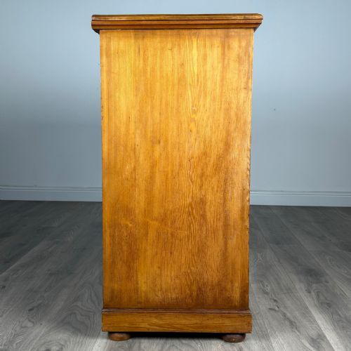 ANTIQUE LATE 19TH CENTURY FINE QUALITY CHEST OF DRAWERS IN OAK - ADDITIONAL PHOTO 6