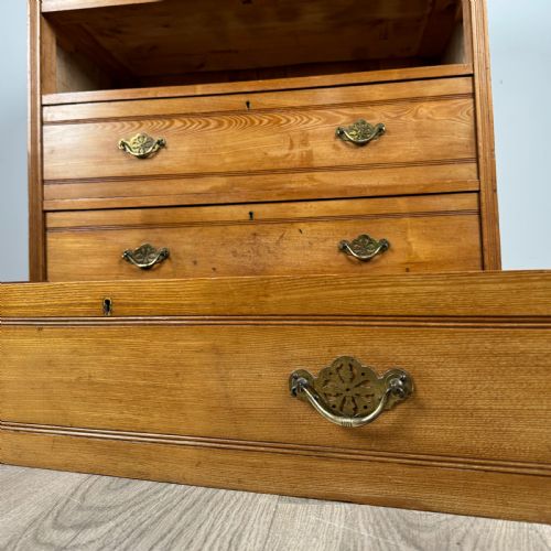 ANTIQUE LATE 19TH CENTURY FINE QUALITY CHEST OF DRAWERS IN OAK - ADDITIONAL PHOTO 10