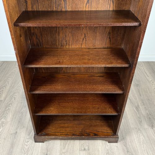 ANTIQUE 20TH CENTURY OPEN BOOKCASE IN OAK - ADDITIONAL PHOTO 8