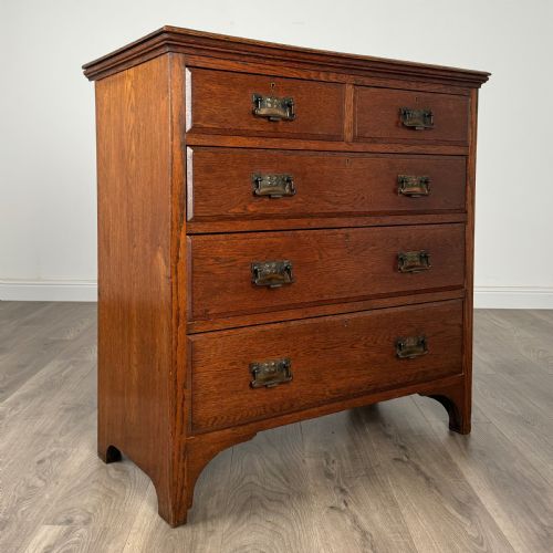 ANTIQUE 20TH CENTURY CHEST OF DRAWERS IN OAK - ADDITIONAL PHOTO 11