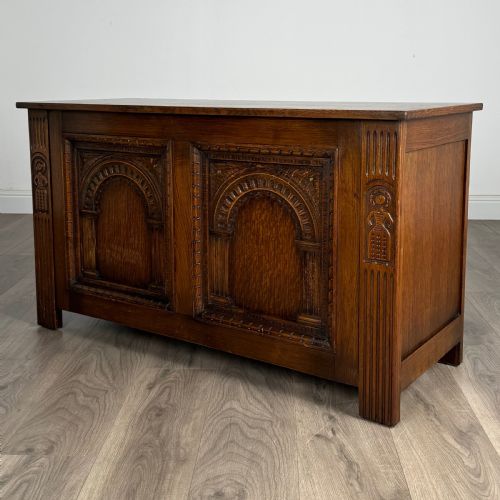 ANTIQUE 20TH CENTURY BLANKET BOX IN OAK - ADDITIONAL PHOTO 1
