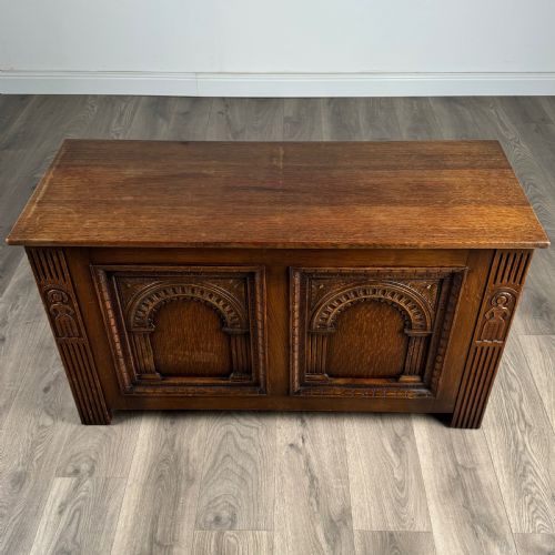 ANTIQUE 20TH CENTURY BLANKET BOX IN OAK - ADDITIONAL PHOTO 8