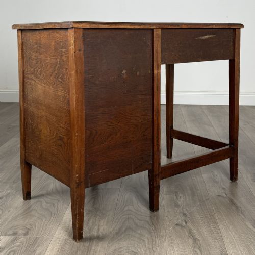 ANTIQUE 20TH CENTURY SINGLE PEDESTAL DESK IN OAK - ADDITIONAL PHOTO 3