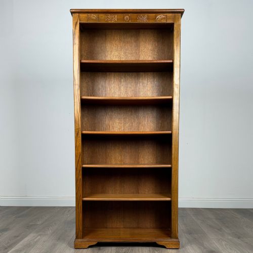 antique 20th century open bookcase in oak - CATEGORY: ANTIQUE BOOKCASES - DATED EDWARDIAN