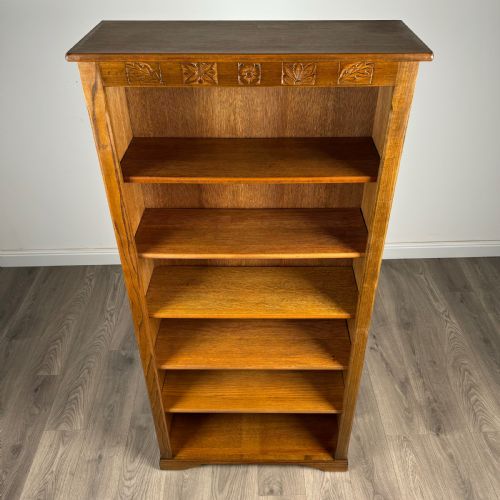 ANTIQUE 20TH CENTURY OPEN BOOKCASE IN OAK - ADDITIONAL PHOTO 8