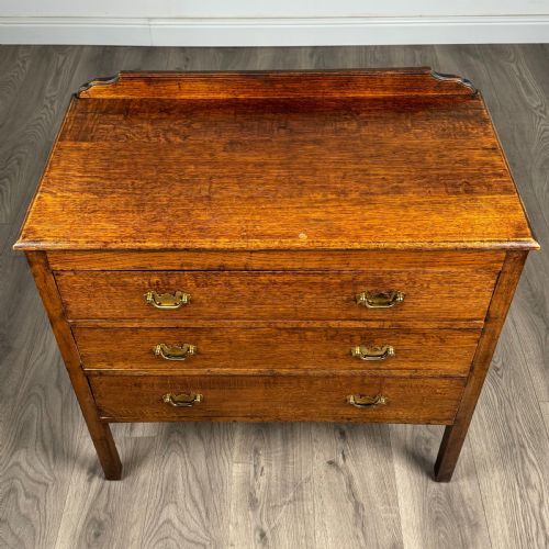 ANTIQUE 20TH CENTURY OAK CHEST OF DRAWERS - ADDITIONAL PHOTO 8