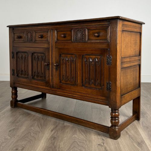 ANTIQUE 20TH CENTURY GOOD QUALITY SIDEBOARD IN OAK - ADDITIONAL PHOTO 2
