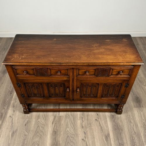 ANTIQUE 20TH CENTURY GOOD QUALITY SIDEBOARD IN OAK - ADDITIONAL PHOTO 9