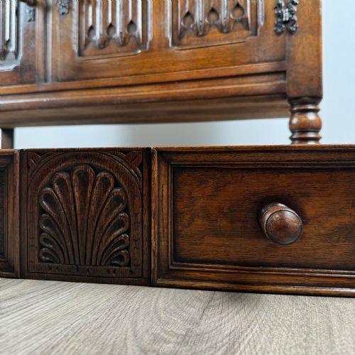 ANTIQUE 20TH CENTURY GOOD QUALITY SIDEBOARD IN OAK - ADDITIONAL PHOTO 11