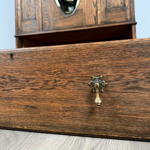 ANTIQUE 20TH CENTURY GOOD QUALITY WARDROBE IN OAK - ADDITIONAL PHOTO 10