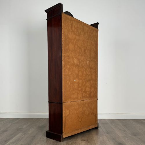 ANTIQUE 20TH CENTURY ART NOUVEAU STYLE DISPLAY CABINET IN OAK - ADDITIONAL PHOTO 4
