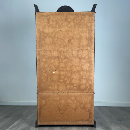 ANTIQUE 20TH CENTURY ART NOUVEAU STYLE DISPLAY CABINET IN OAK - ADDITIONAL PHOTO 5