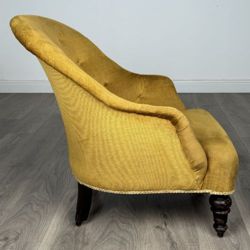 ANTIQUE 20TH CENTURY TUB CHAIR IN MAHOGANY - ADDITIONAL PHOTO 5