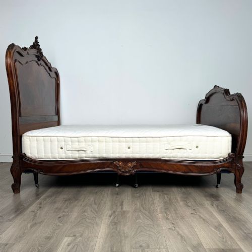 ANTIQUE 19TH CENTURY COMPLETE FRENCH DOUBLE BED IN ROSEWOOD - ADDITIONAL PHOTO 2