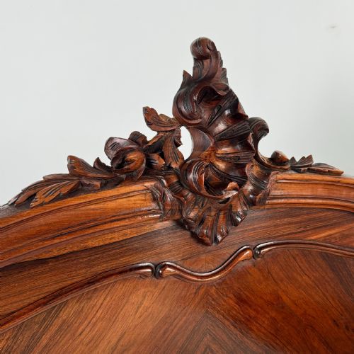 ANTIQUE 19TH CENTURY COMPLETE FRENCH DOUBLE BED IN ROSEWOOD - ADDITIONAL PHOTO 15