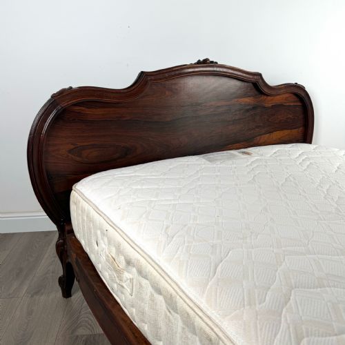 ANTIQUE 19TH CENTURY COMPLETE FRENCH DOUBLE BED IN ROSEWOOD - ADDITIONAL PHOTO 18
