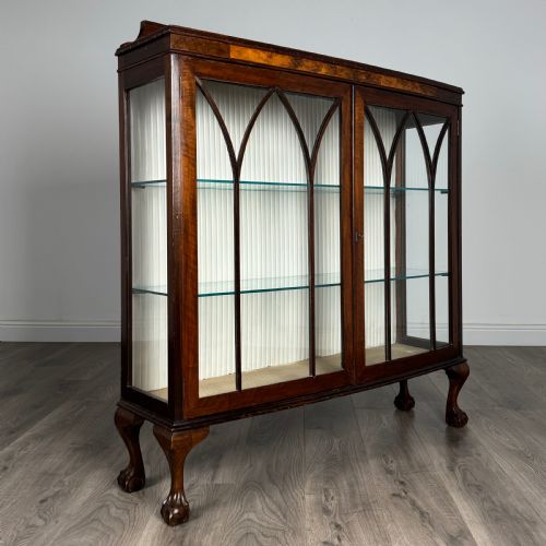 ANTIQUE 20TH CENTURY DISPLAY CABINET IN MAHOGANY - ADDITIONAL PHOTO 8