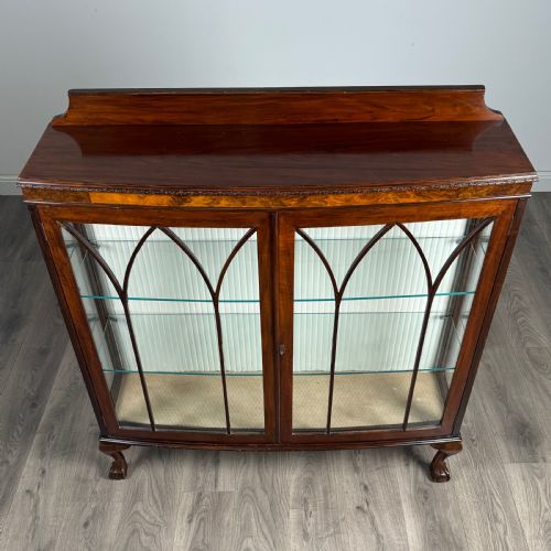 ANTIQUE 20TH CENTURY DISPLAY CABINET IN MAHOGANY - ADDITIONAL PHOTO 9