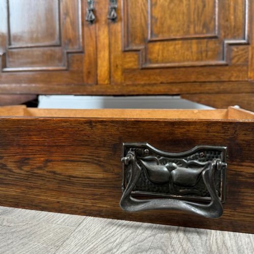 ANTIQUE 20TH CENTURY MIRROR BACK SIDEBOARD IN OAK - ADDITIONAL PHOTO 11