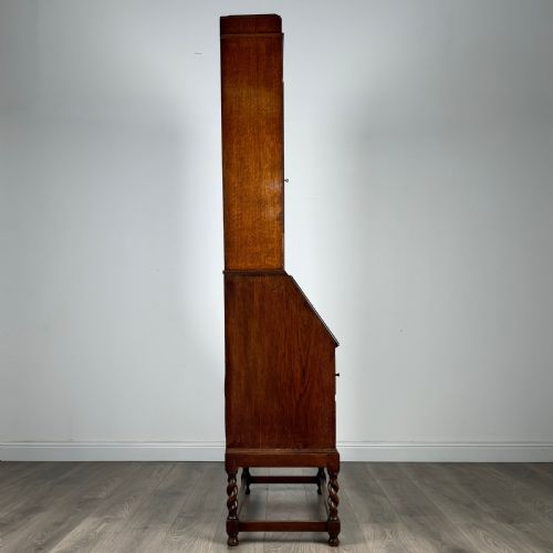 ANTIQUE 20TH CENTURY BUREAU BOOKCASE IN OAK - ADDITIONAL PHOTO 6
