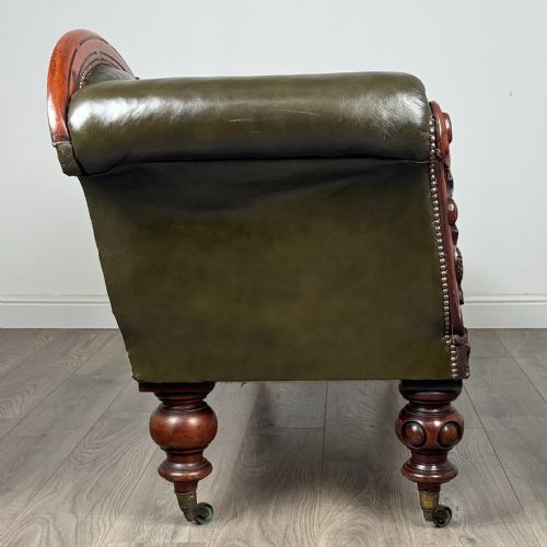 ANTIQUE 19TH CENTURY FINE QUALITY CHAISE LOUNGE IN MAHOGANY - ADDITIONAL PHOTO 6
