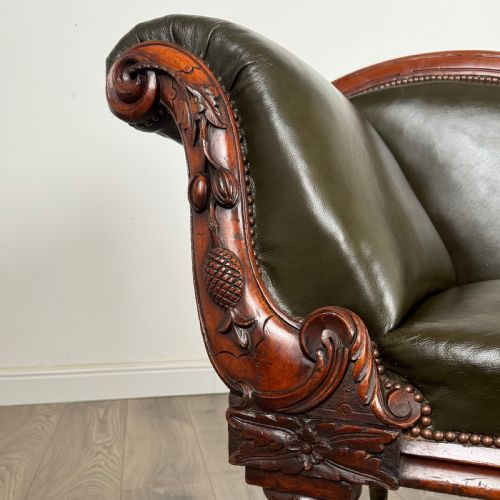 ANTIQUE 19TH CENTURY FINE QUALITY CHAISE LOUNGE IN MAHOGANY - ADDITIONAL PHOTO 10