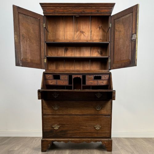 ANTIQUE 18TH CENTURY BUREAU BOOKCASE IN OAK - ADDITIONAL PHOTO 1