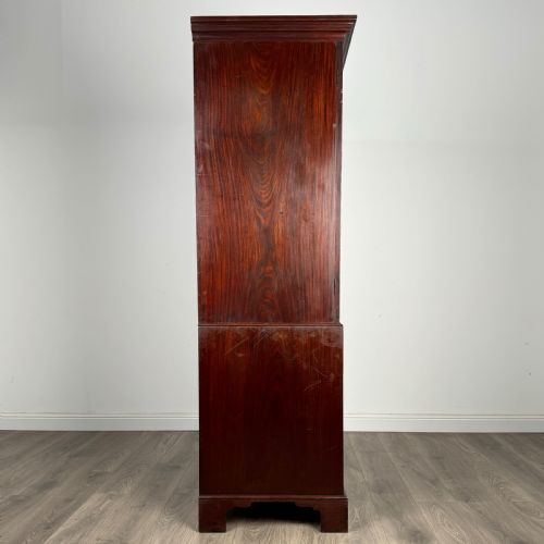 ANTIQUE 18TH CENTURY FINE QUALITY LINEN PRESS CUPBOARD - ADDITIONAL PHOTO 7