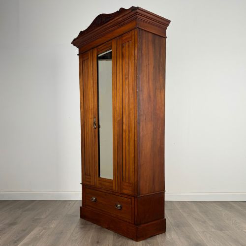 ANTIQUE 20TH CENTURY WARDROBE IN SATIN WOOD - ADDITIONAL PHOTO 2