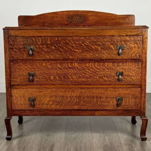 antique 20th century chest of drawers in oak - CATEGORY: ANTIQUE CHEST OF DRAWERS - DATED EDWARDIAN