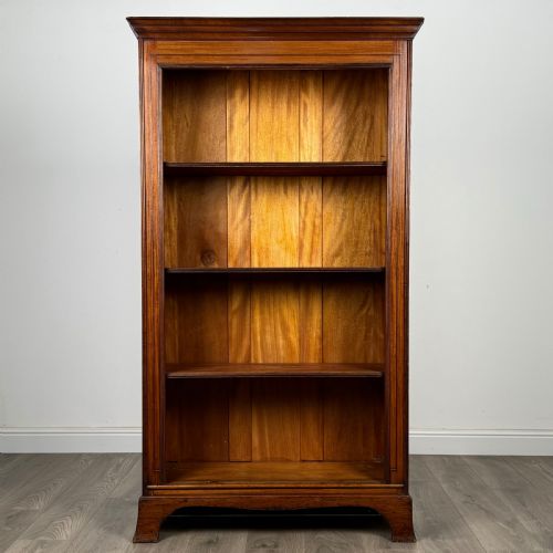 antique 20th century open bookcase in mahogany - CATEGORY: ANTIQUE BOOKCASES - DATED EDWARDIAN