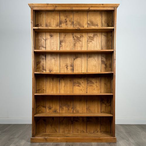 antique 20th century open bookcase in vintage pine ref af3323 - CATEGORY: ANTIQUE BOOKCASES - DATED EDWARDIAN