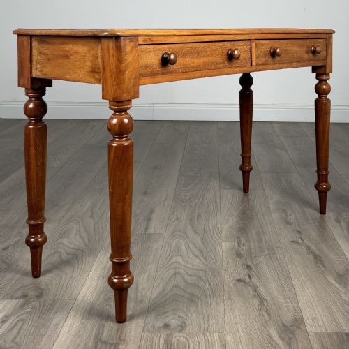 ANTIQUE 19TH CENTURY WRITING TABLE SIDE TABLE IN MAHOGANY - ADDITIONAL PHOTO 7