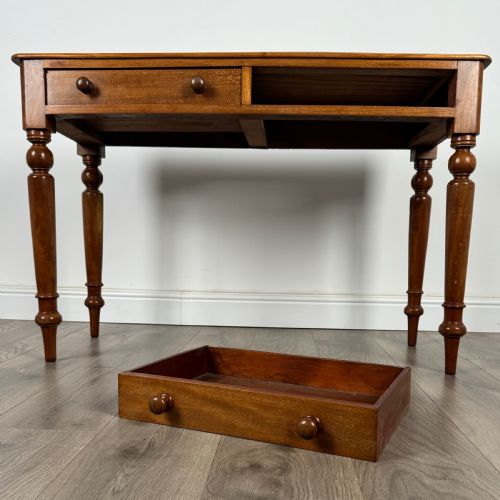 ANTIQUE 19TH CENTURY WRITING TABLE SIDE TABLE IN MAHOGANY - ADDITIONAL PHOTO 8