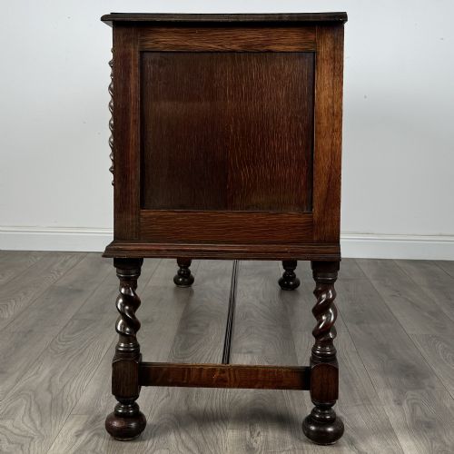 fig 3. Antique 20th Century Barley Twist Sideboard In Oak