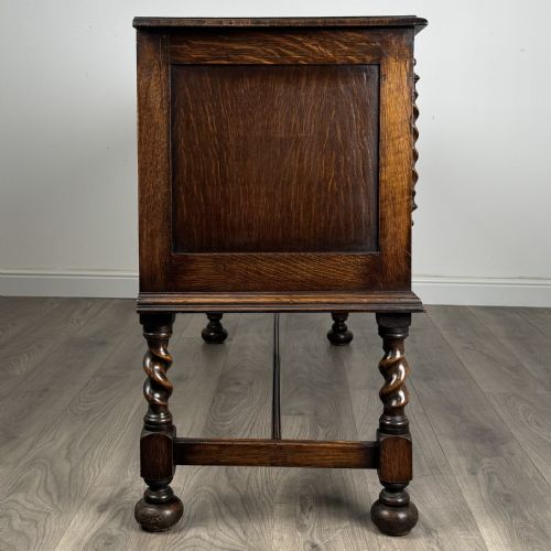 fig 7. Antique 20th Century Barley Twist Sideboard In Oak