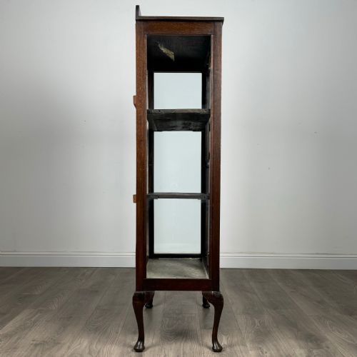 ANTIQUE 20TH CENTURY DISPLAY CABINET IN OAK - ADDITIONAL PHOTO 7