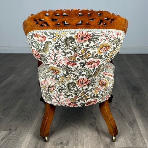 ANTIQUE 19TH CENTURY FINE QUALITY CARVED OAK ARMCHAIR - ADDITIONAL PHOTO 3