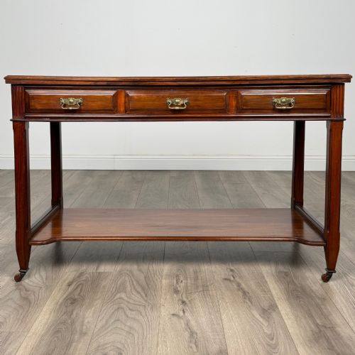 antique 20th century side table writing table in walnut - CATEGORY: ANTIQUE TABLES - DATED EDWARDIAN