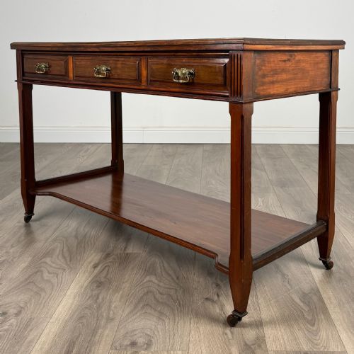 ANTIQUE 20TH CENTURY SIDE TABLE WRITING TABLE IN WALNUT - ADDITIONAL PHOTO 1