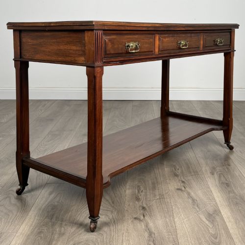 ANTIQUE 20TH CENTURY SIDE TABLE WRITING TABLE IN WALNUT - ADDITIONAL PHOTO 5