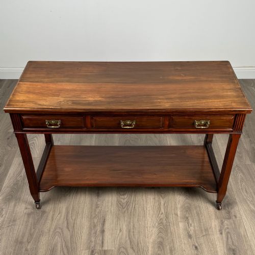 ANTIQUE 20TH CENTURY SIDE TABLE WRITING TABLE IN WALNUT - ADDITIONAL PHOTO 8