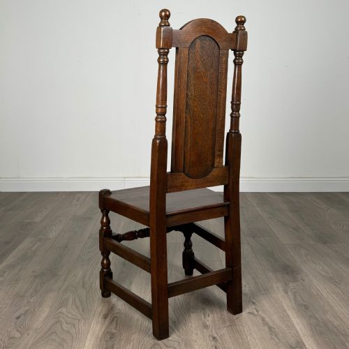 fig 3. Antique 20th Century Set Of 8 Tudor Style Dining Chairs In Oak