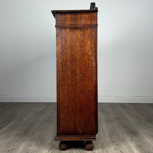 ANTIQUE 20TH CENTURY DISPLAY CABINET IN OAK - ADDITIONAL PHOTO 3