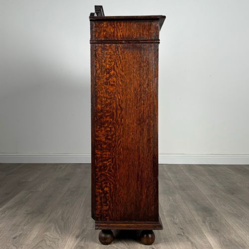 ANTIQUE 20TH CENTURY DISPLAY CABINET IN OAK - ADDITIONAL PHOTO 7