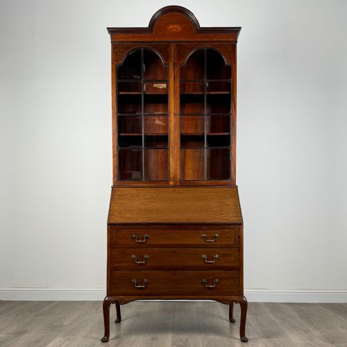 antique late 19th century bureau bookcase in mahogany - CATEGORY: ANTIQUE BUREAU - DATED VICTORIAN