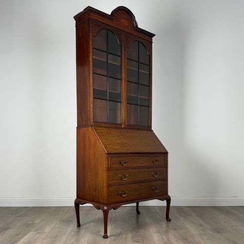 ANTIQUE LATE 19TH CENTURY BUREAU BOOKCASE IN MAHOGANY - ADDITIONAL PHOTO 8