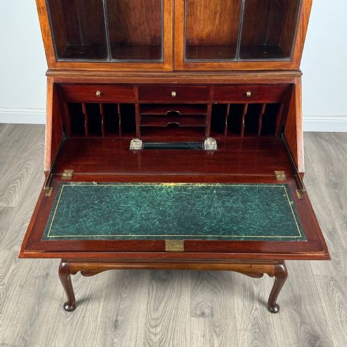 ANTIQUE LATE 19TH CENTURY BUREAU BOOKCASE IN MAHOGANY - ADDITIONAL PHOTO 9
